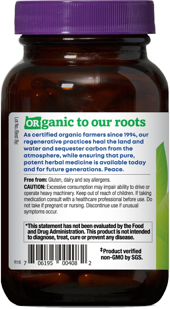 Oregon's Wild Harvest primer plano de cápsula de pullulan vegana para fácil ingestión