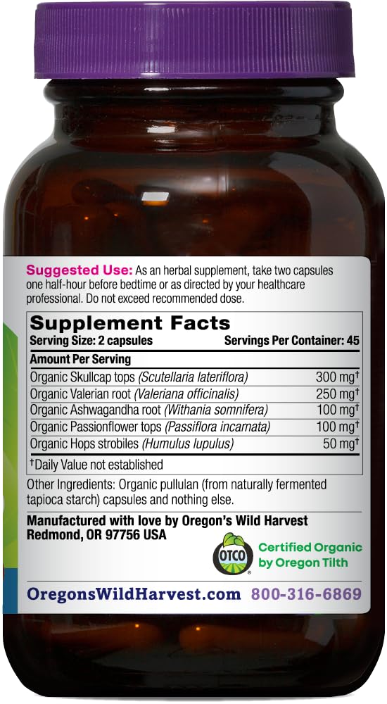 Oregon's Wild Harvest cápsulas en primer plano, fácil de tragar