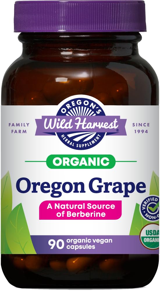 Oregon's Wild Harvest vista frontal del envase muestra la marca y cantidad