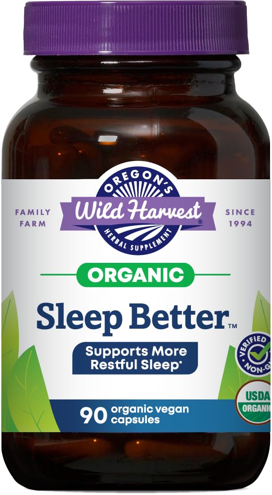 Oregon's Wild Harvest frontal del frasco mostrando diseño y cantidad