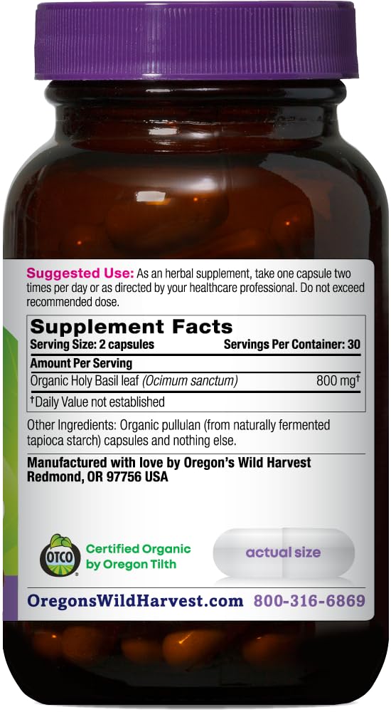 Oregon's Wild Harvest primer plano de cápsula vegetal mostrando textura y facilidad de uso
