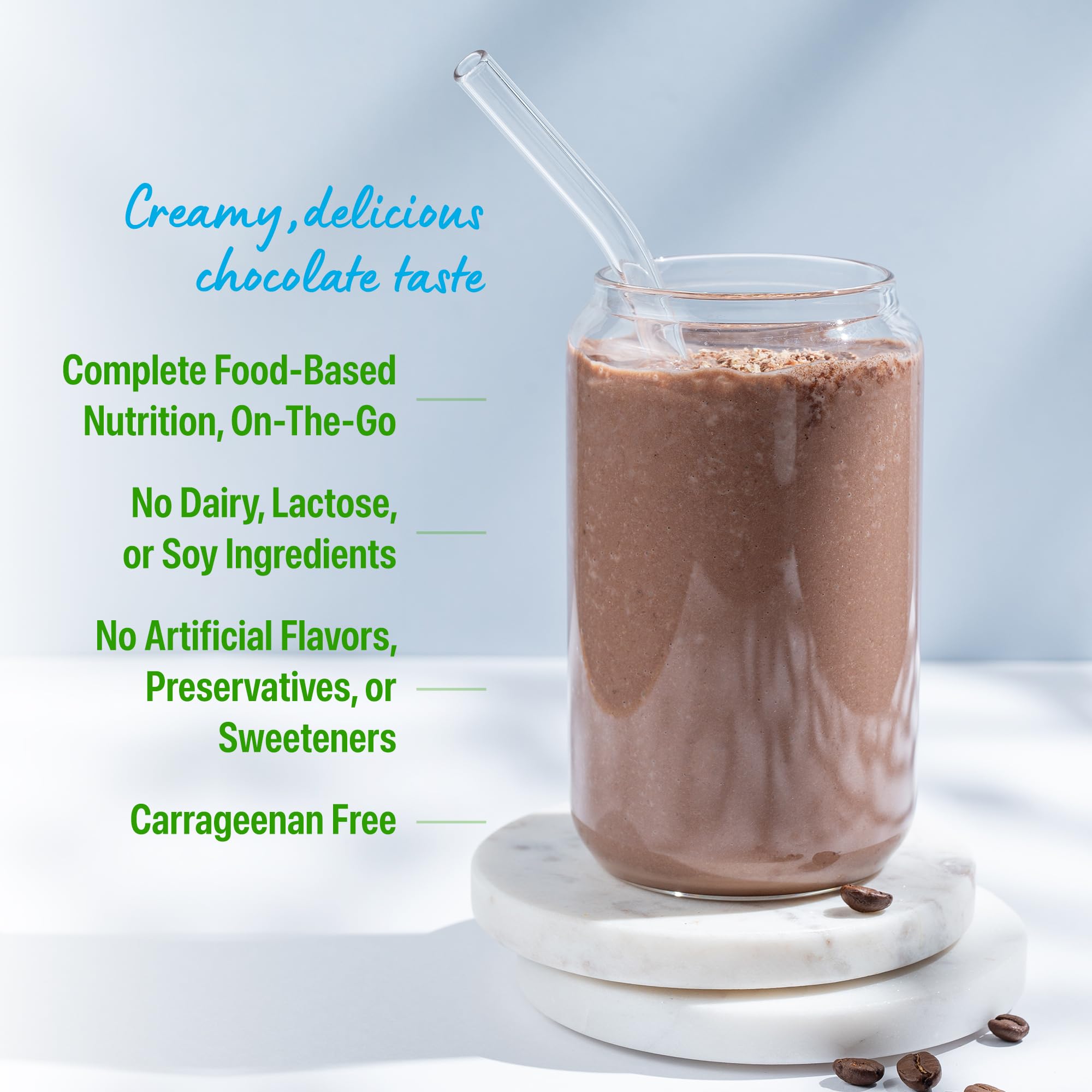 Orgain vaso con batido de chocolate listo para beber, aporta energía rápida