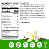 Orgain detalle de textura cremosa para consumo sin grumos