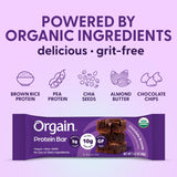 Orgain caja de 12 barras que destaca cantidad y practicidad de compra