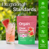 Orgain etiqueta de ingredientes mostrando información clara y beneficios