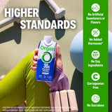 Orgain etiqueta nutricional con 30 g proteína, bajo azúcar y 5 g BCAA