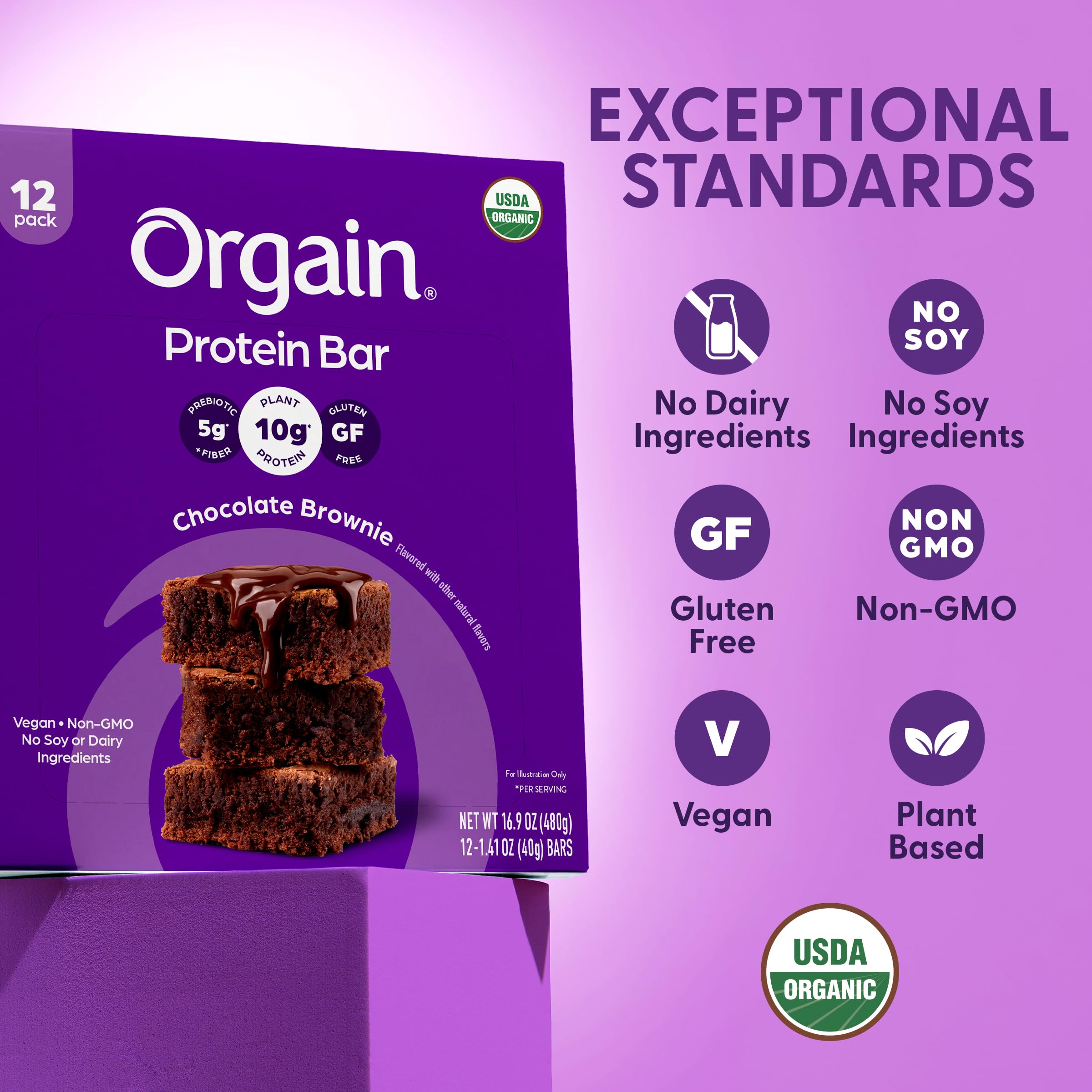 Orgain ingredientes naturales mostrados para confianza en calidad orgánica