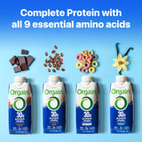 Orgain pack de 12 en mesa para almacenamiento y ahorro