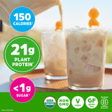 Orgain polvo usado en avena y smoothie, añade proteína y fibra prebiótica