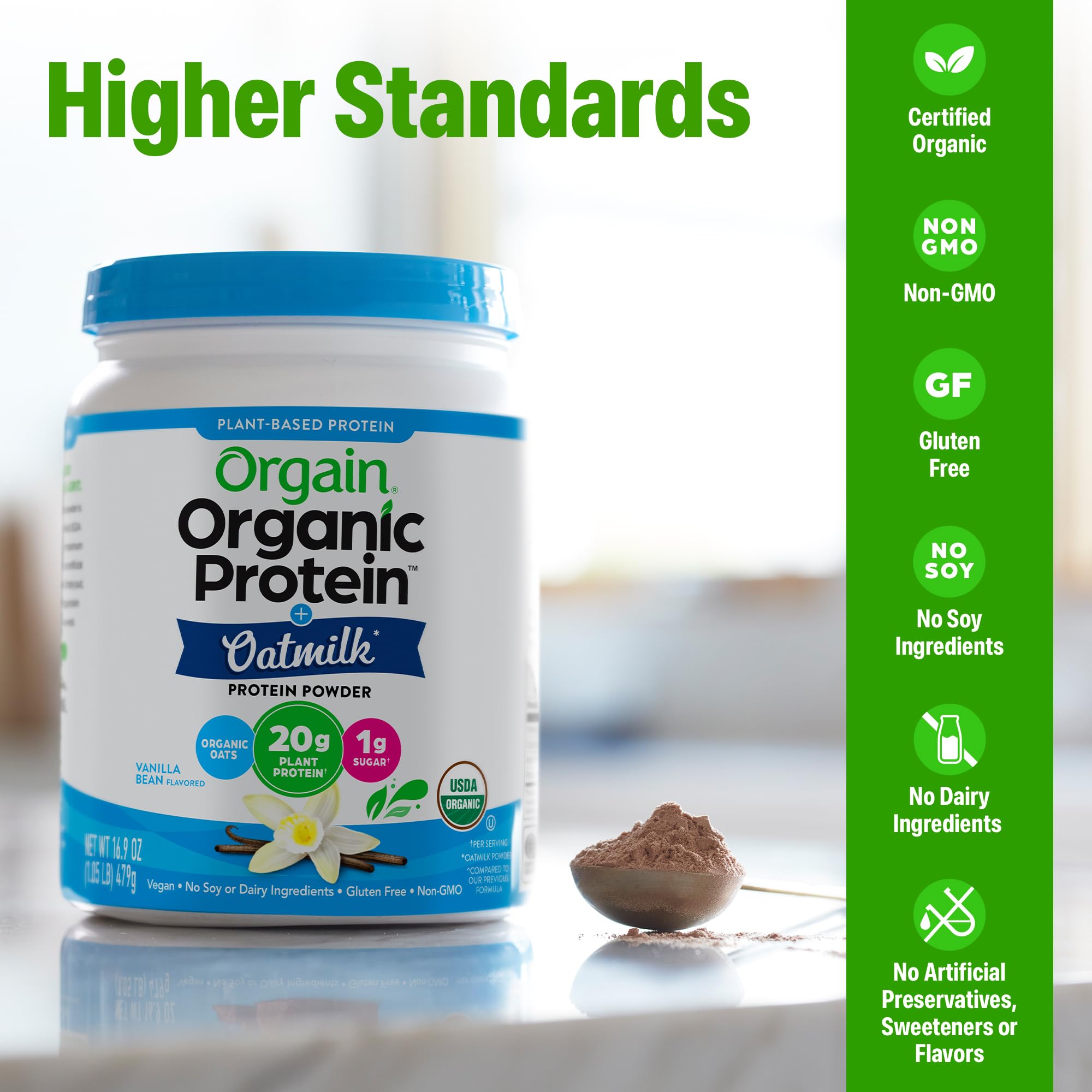 Orgain vaso con batido de chocolate listo para beber y nutritivo