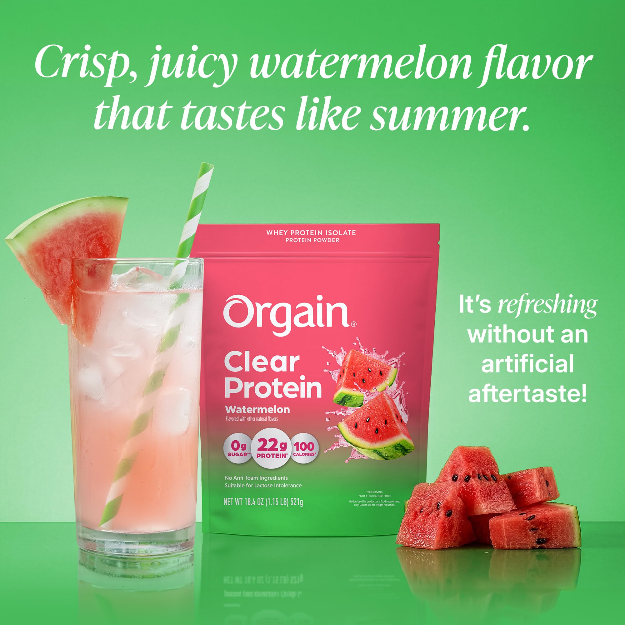 Orgain vaso mezclado en uso aportando hidratación y proteína rápida