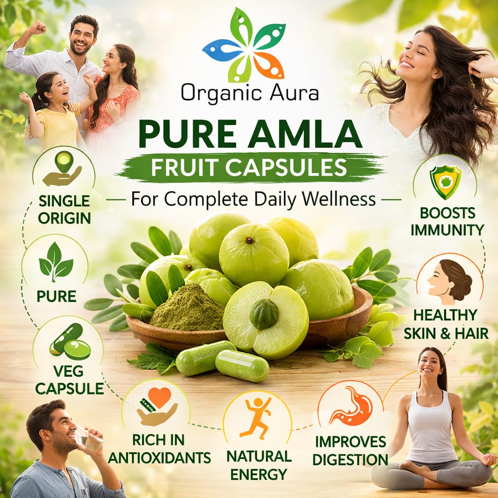 Organic Aura cápsulas junto a una regla para comparar tamaño