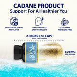 Organic Cadane primer plano de cápsulas, muestra forma y facil ingestión