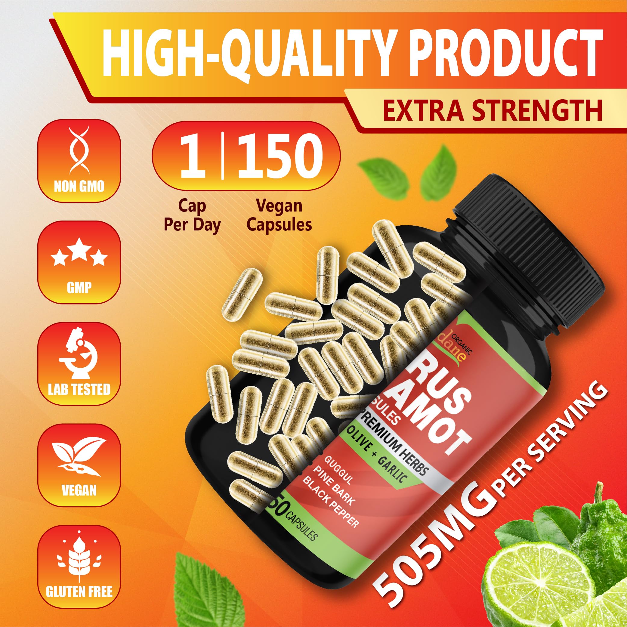 Organic Cadane producto en estilo de vida saludable promoviendo complementar dieta