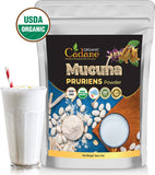 Comparación de tamaño del envase Organic Cadane Mucuna Pruriens para referencia