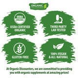 Organic Discounters plantas de cardo mariano destacando origen orgánico