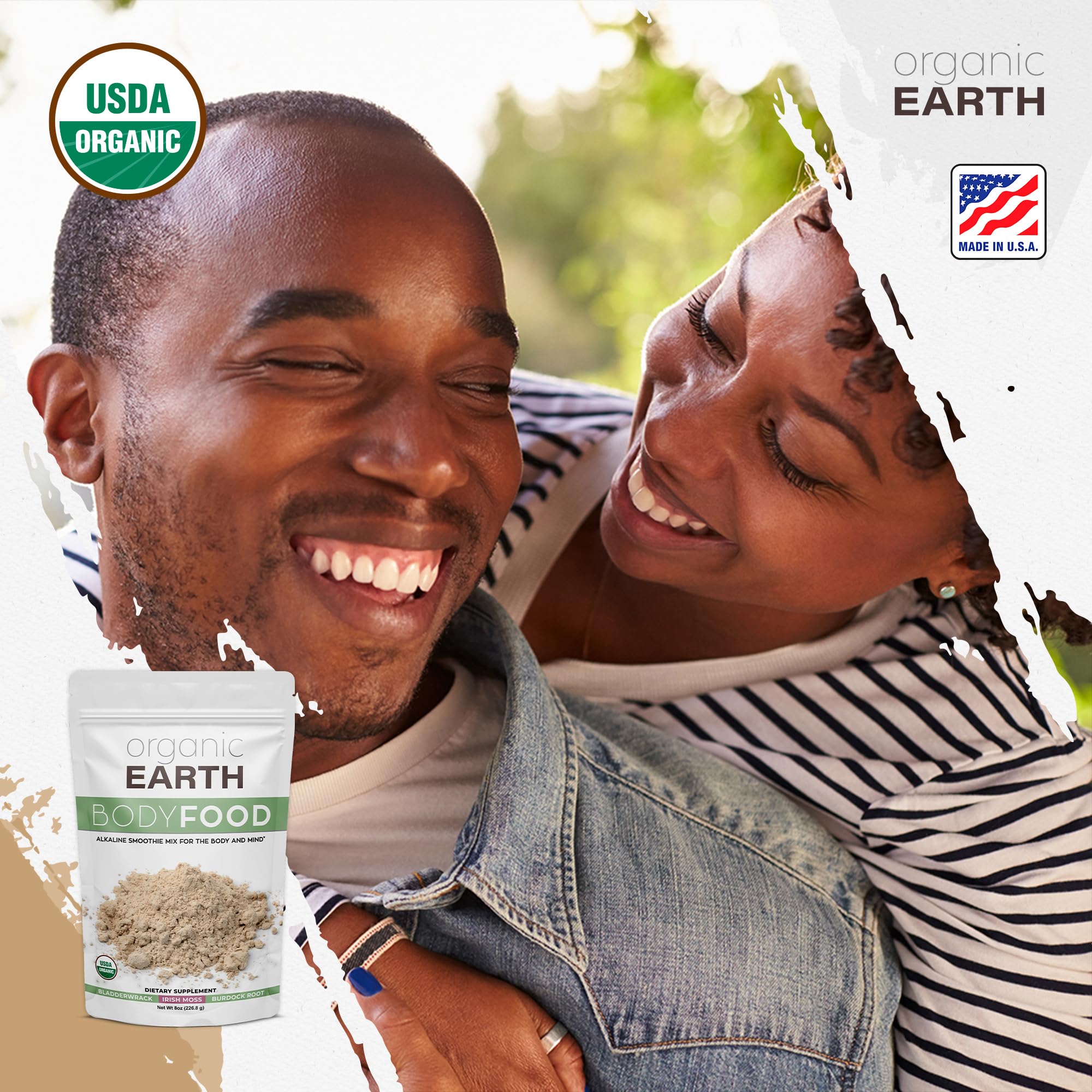 Organic Earth polvo espolvoreado en yogur como espesante natural