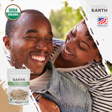 Organic Earth polvo espolvoreado en yogur como espesante natural