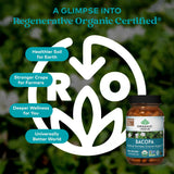 ORGANIC INDIA cápsula vegana abierta para ver contenido y pureza