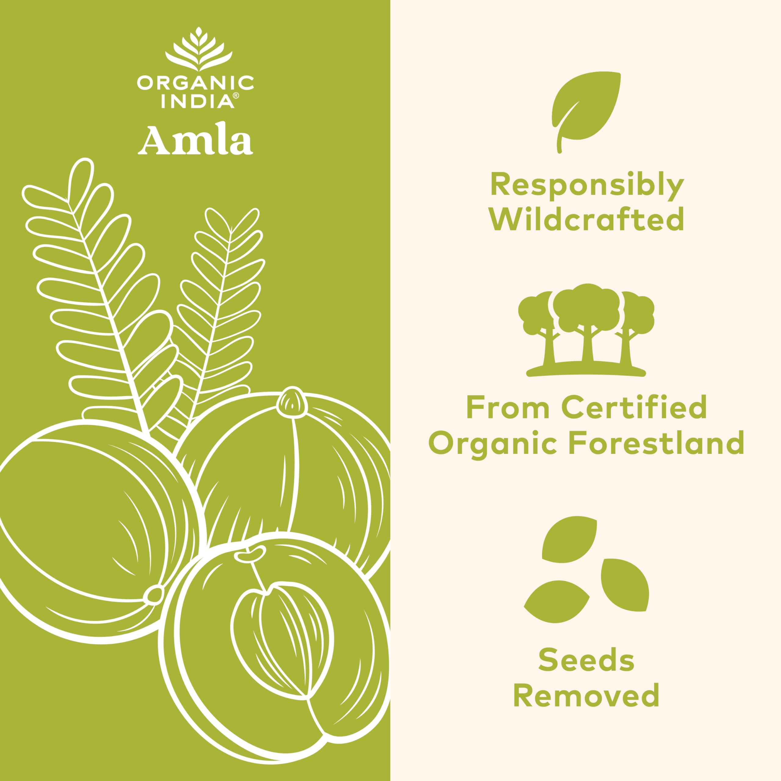 ORGANIC INDIA cápsula en mano ofreciendo dosificación práctica y vegana