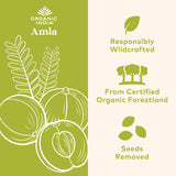 ORGANIC INDIA cápsula en mano ofreciendo dosificación práctica y vegana