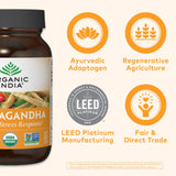 ORGANIC INDIA comparación de tamaño con monedas indica portabilidad