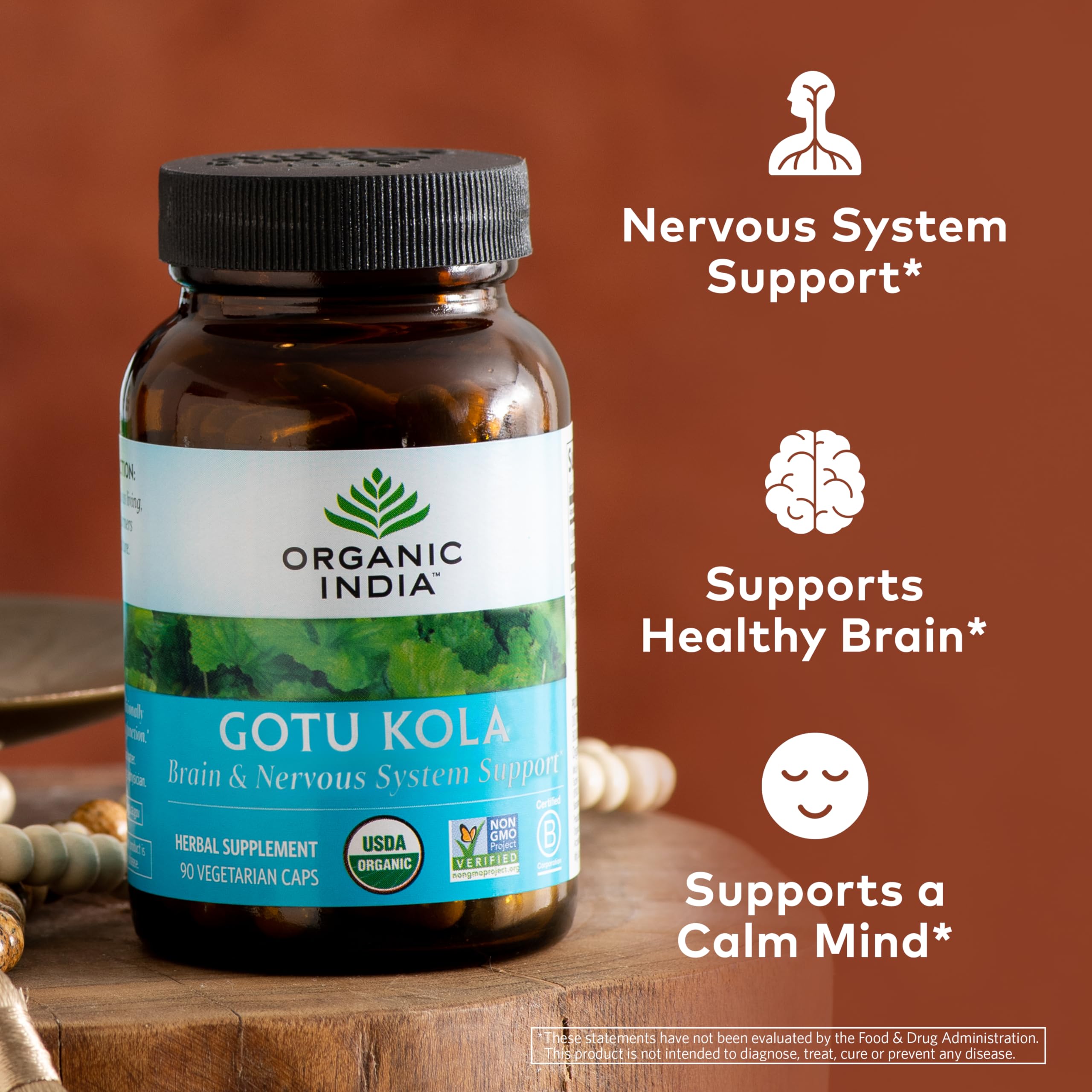 ORGANIC INDIA polvo de Gotu Kola en textura, ingrediente orgánico y puro