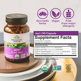 ORGANIC INDIA Joy en escena de vida diaria aportando calma y concentración natural
