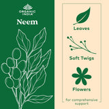 ORGANIC INDIA cápsula en mano mostrando escala y dosis práctica