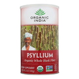 Organic India frente del paquete mostrando 12 oz y etiqueta orgánica, fácil identificación