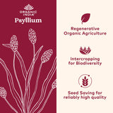 ORGANIC INDIA primer plano de textura fina que facilita la mezcla