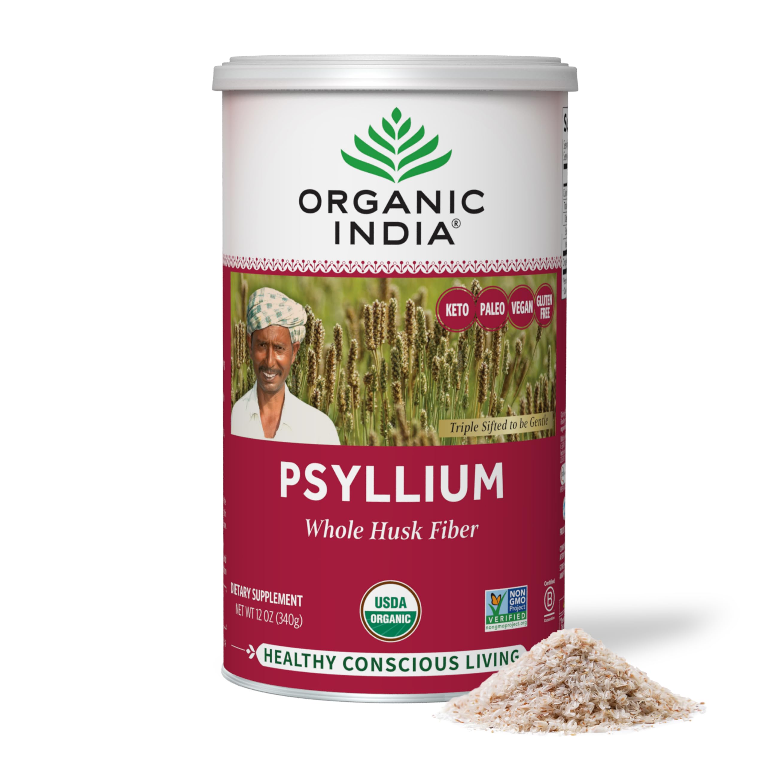 ORGANIC INDIA polvo en batido saludable en cocina para uso diario
