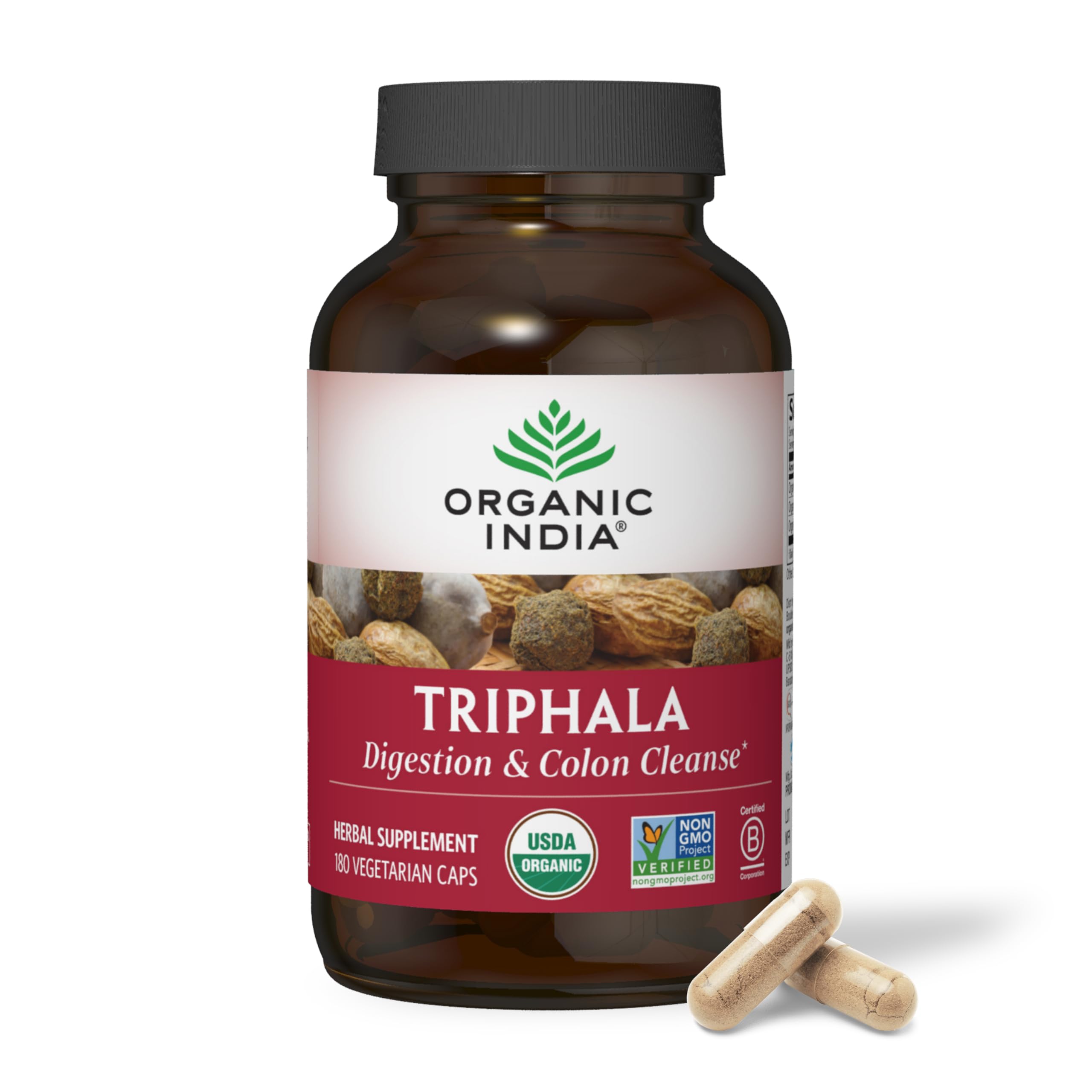 ORGANIC INDIA producto en mesa con desayuno para mostrar apoyo al bienestar diario