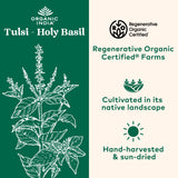 ORGANIC INDIA detalle de cápsulas vegetales con textura fina y fácil ingestión