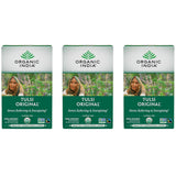 ORGANIC INDIA paquete frontal mostrando 18 bolsitas y certificaciones ecológicas