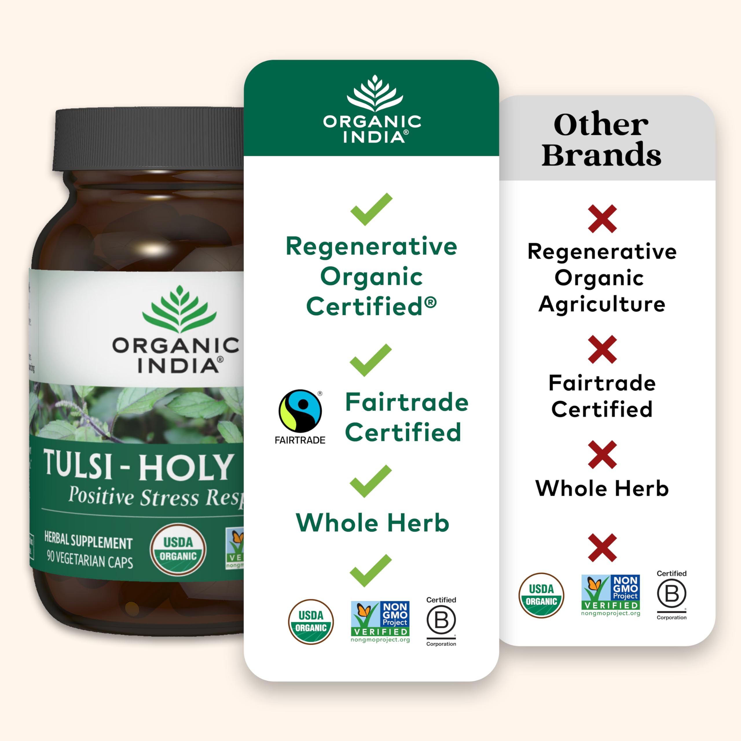 ORGANIC INDIA producto en ambiente relajante para apoyo al estrés