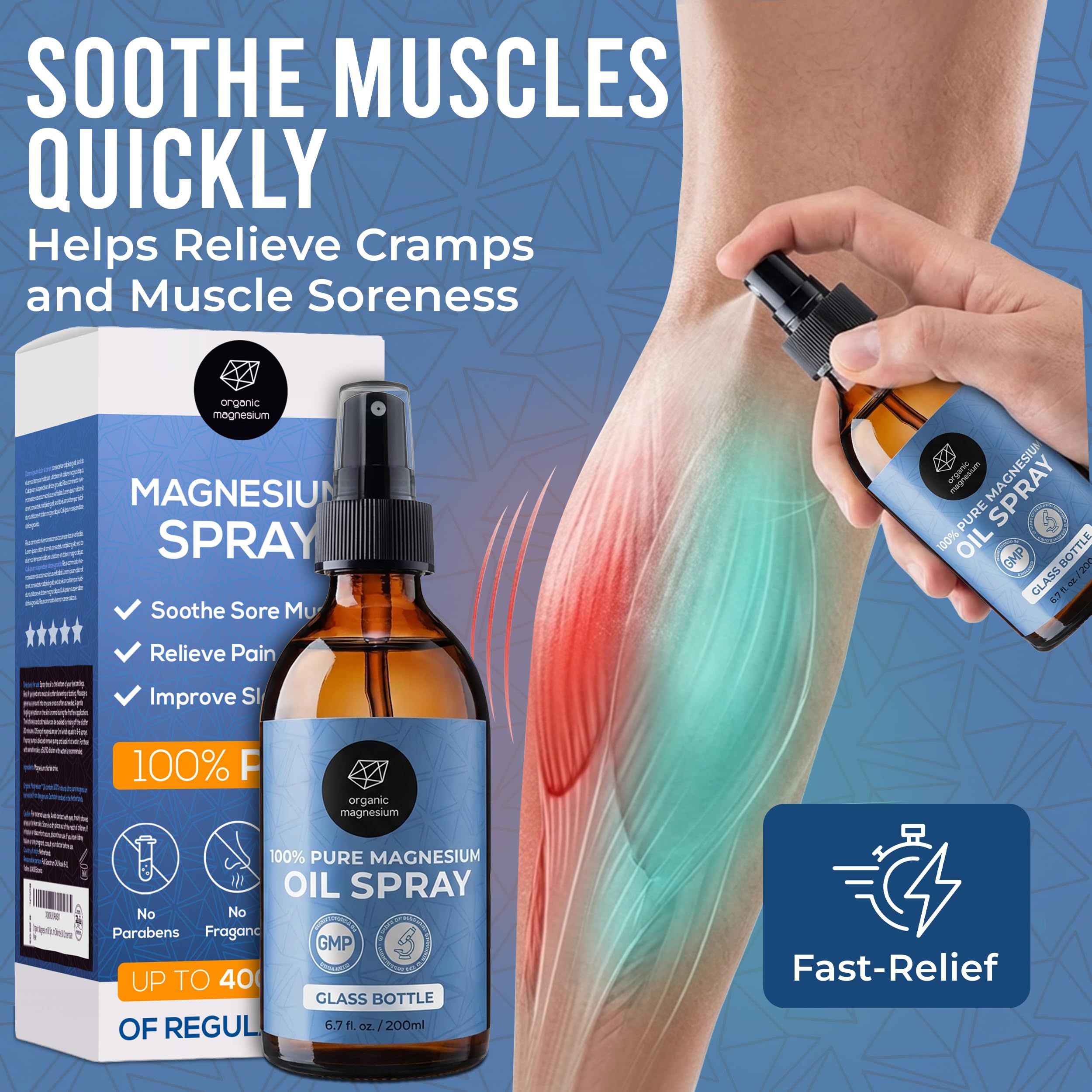 Organic Magnesium spray junto a toalla en gimnasio para recuperación post-entreno