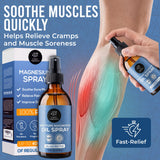 Organic Magnesium spray junto a toalla en gimnasio para recuperación post-entreno
