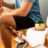 Organic Muscle ingredientes orgánicos frescos que ilustran calidad natural