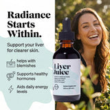 Organic Olivia mezcla en vaso de agua para una ingestión cómoda