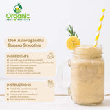 Organic Spice Resource mano junto al paquete para comparar tamaño y cantidad práctica