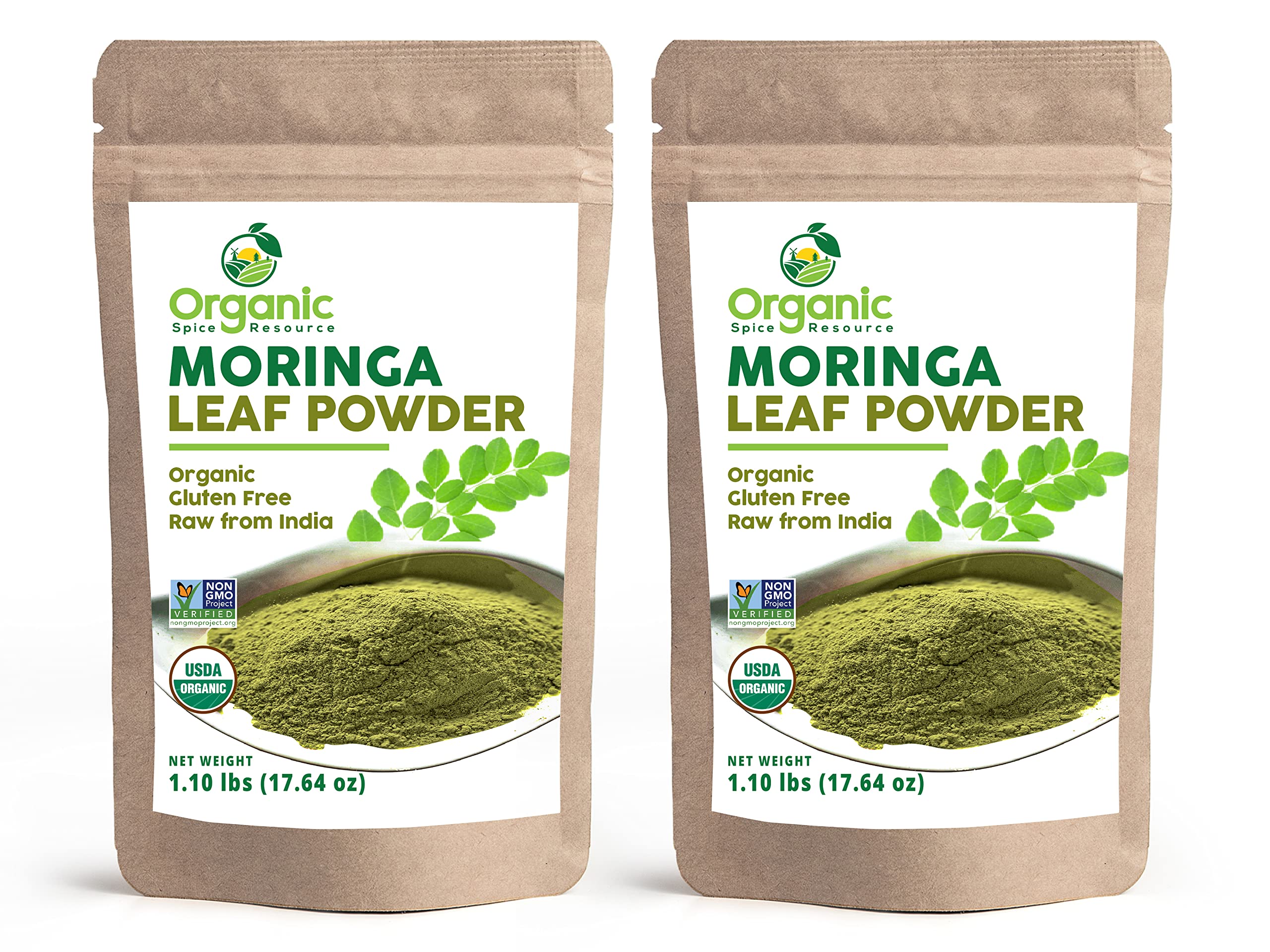 Organic Spice Resource frontal del empaque mostrando el producto y beneficios