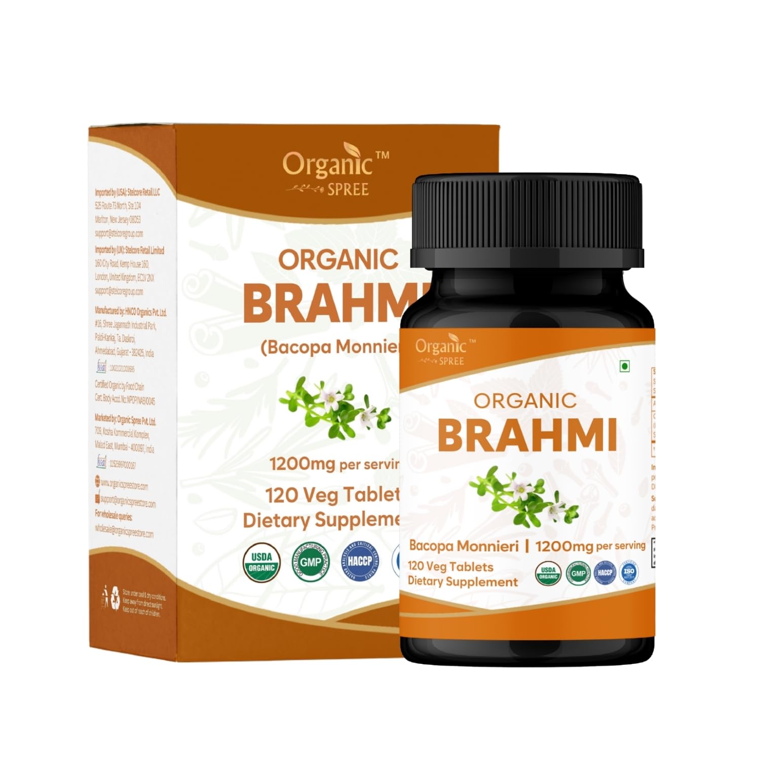 ORGANIC SPREE frasco frontal mostrando el envase y beneficios orgánicos