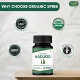 ORGANIC SPREE etiqueta con certificaciones USDA y GMP para confianza