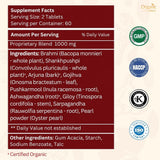 ORGANIC SPREE tabletas Mukta Vati en mano mostrando tamaño y dosificación
