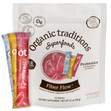 Organic Traditions frente del empaque mostrando el paquete y la marca, beneficio conveniencia