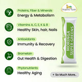 Organic Veda etiqueta con ingredientes naturales y concentrados