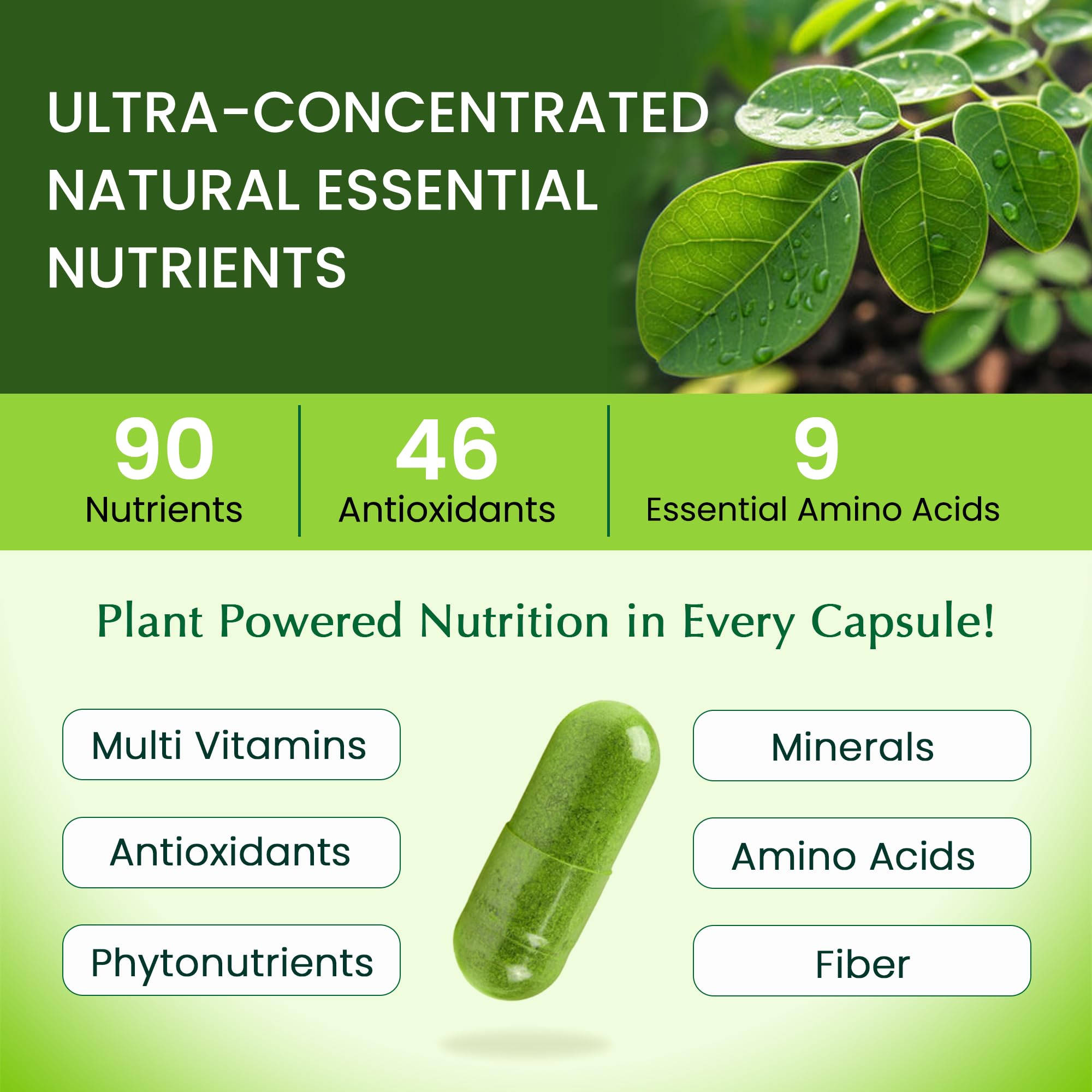 Organic Veda cápsula vegetal vista cercana para absorción rápida