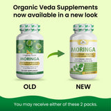 Organic Veda cápsulas amontonadas para dosificación rápida y práctica