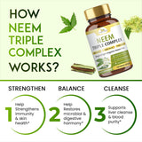 Organic Veda corteza de neem y frasco de extracto concentrado